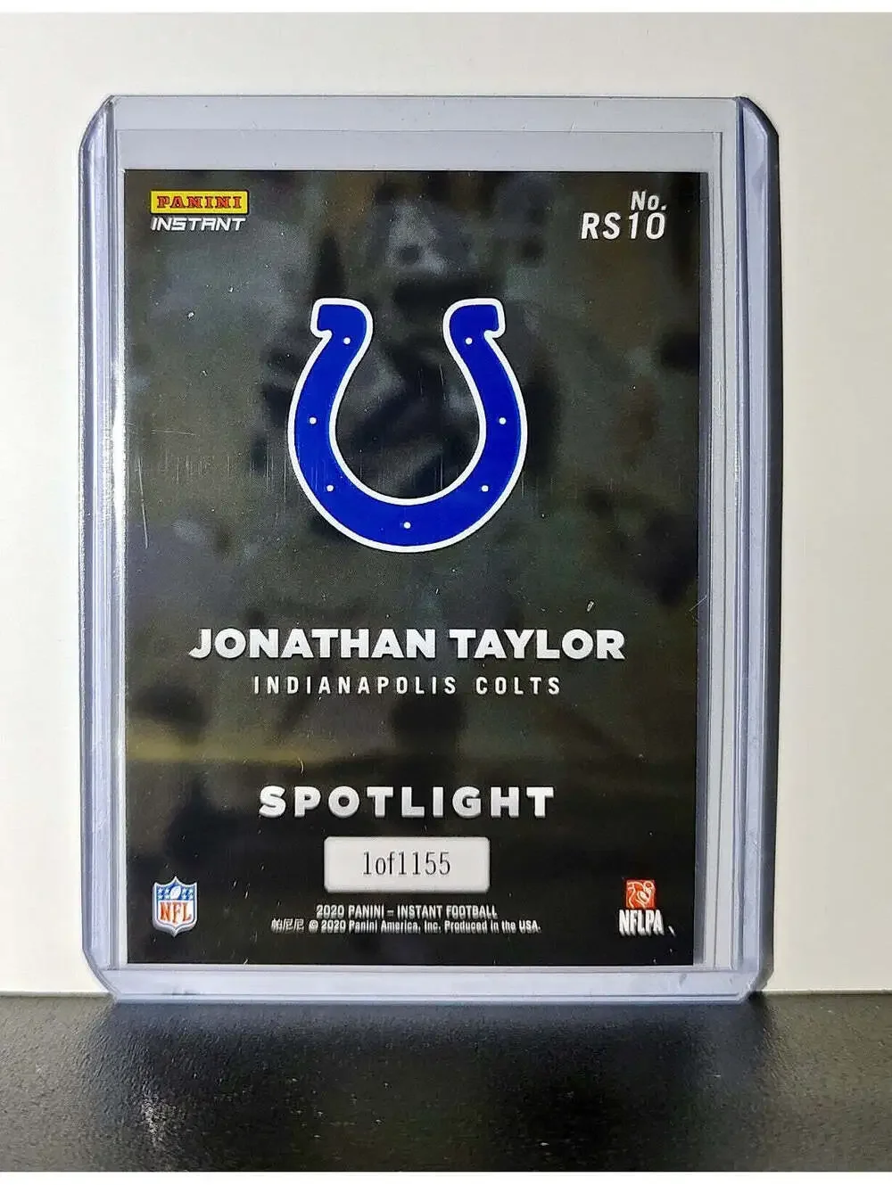 Jonathan Taylor Rookie 2020 Panini NFL #10 Rookie Spotlight Indianapolis Colts
